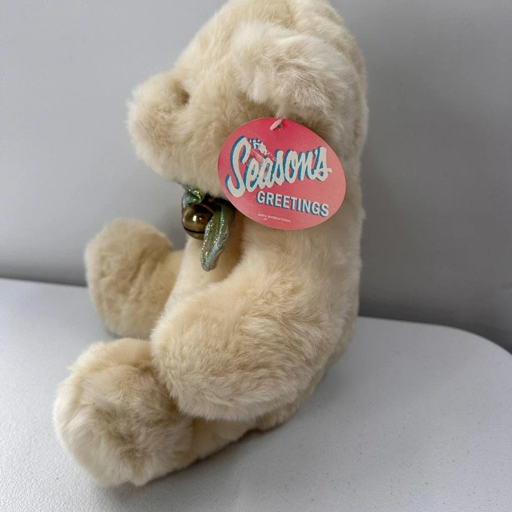 Seasons Greetings Teddy‎ Bear Jingle Bell Bow Plush 12